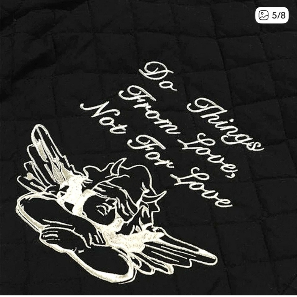 Boys Lie Black Quilted Pants with White Logo - Picture 5 of 8